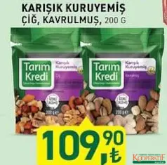 TARIM KREDİ KARIŞIK KURUYEMİŞ 200 G TARIM KREDİ KARIŞIK KURUYEMİŞ 200 G